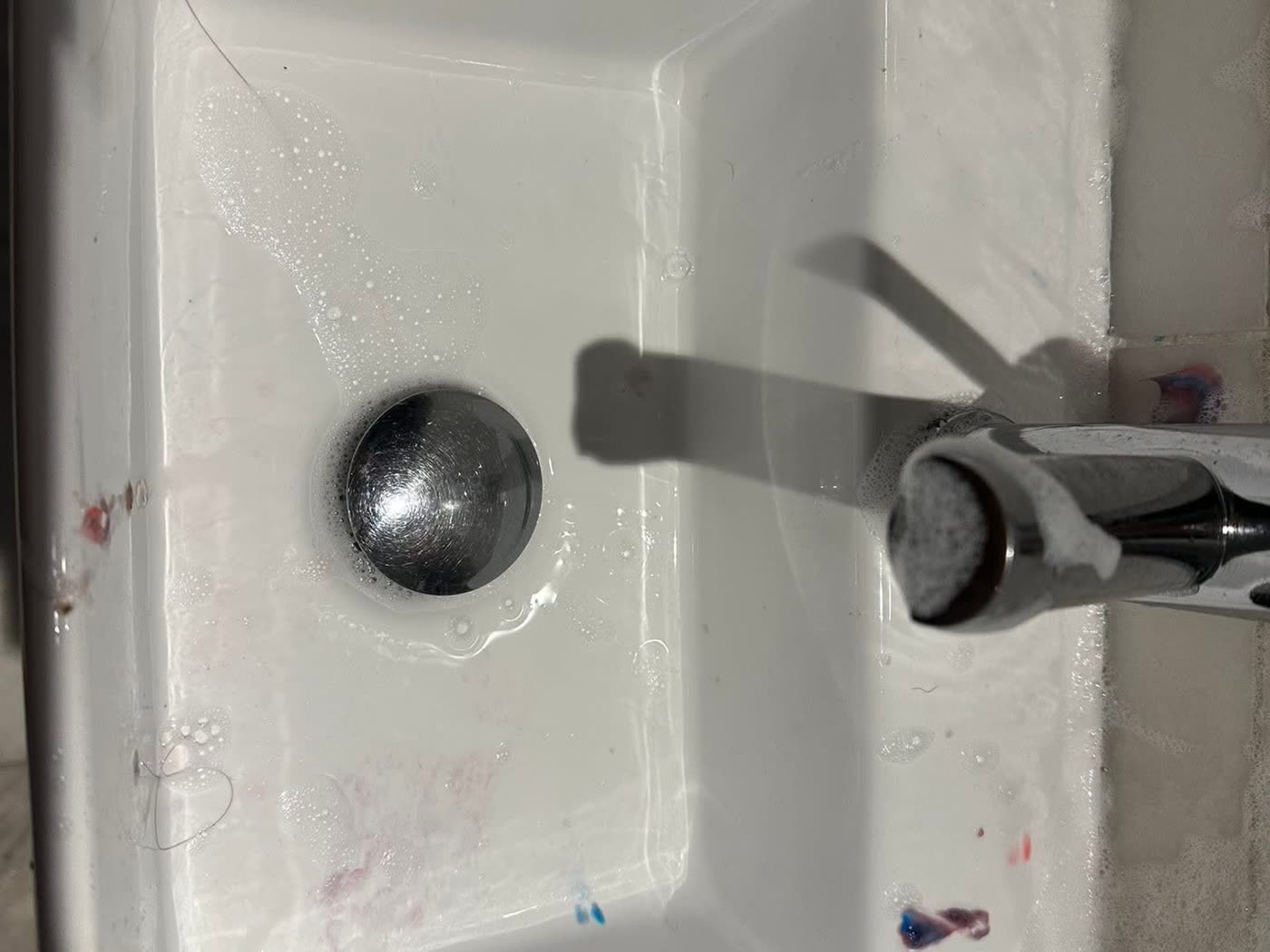 Basin after cleaning