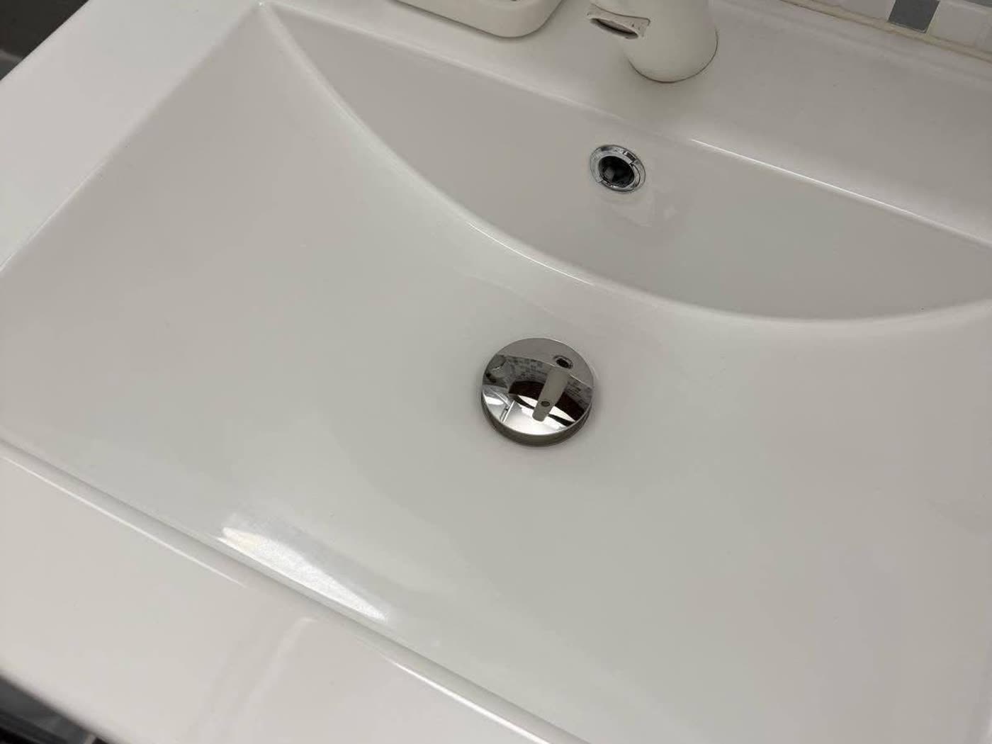 Basin cleaned